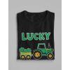 imageLucky Clover Irish Tractor St Patricks Day Toddler Infant Kids TShirtGray