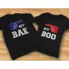 imageMy BAE  My Boo  Gift for Couples His ampamp Hers Valentines Matching Set TShirtsMy Bae Black  My Boo Black