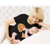 imagePizza Pie ampamp Slice Baby Bodysuit ampamp Womens TShirt Matching Set Mom ampamp Baby SetMom Pizza Black  Baby Black
