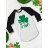 imageSt Patricks Day Raglan Shirt Irish Shamrock Clover Toddler Kids Baseball TShirtBlackWhite