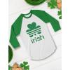 imageSt Patricks Day Raglan Shirt Irish Shamrock Clover Toddler Kids Baseball TShirtGreenWhite