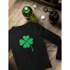 imageSt Patricks Day Shirt Women Teen Girls Irish Four Leaf Clover Long Sleeve TshirtBlack