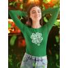 imageSt Patricks Day Shirt Women Teen Girls Irish Shamrock Clover Long Sleeve TShirtGreen