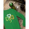 imageSt Patricks Day Shirt Women Teen Girls Irish Shamrock Heart Long Sleeve TShirt XXLarge Green