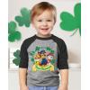 imageTeam Paw Patrol St Patricks Day Toddler ampamp Kids Raglan Tee  Lucky Shamrock 34 Sleeve TShirt for Boys ampamp Girls Dark GrayDark Gray
