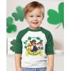 imageTeam Paw Patrol St Patricks Day Toddler ampamp Kids Raglan Tee  Lucky Shamrock 34 Sleeve TShirt for Boys ampamp Girls Dark GrayGreen