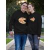 imageThe Missing Piece Pizza Matching Hoodies for Couples His and Hers Hoodie SetMens Black  Women Black