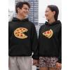 imageThe Missing Piece Pizza Matching Hoodies for Couples His and Hers Hoodie SetMens Black  Women Black
