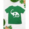 imageTstars Kids St Patricks Day TShirt  Dinosaur TRex ampamp Shamrock Clover  Digging Construction Boys ampamp Girls Toddler TeeBelly Clover  Green