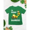 imageTstars Kids St Patricks Day TShirt  Dinosaur TRex ampamp Shamrock Clover  Digging Construction Boys ampamp Girls Toddler TeeDigging  Green