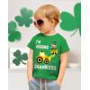 imageTstars Kids St Patricks Day TShirt  Dinosaur TRex ampamp Shamrock Clover  Digging Construction Boys ampamp Girls Toddler TeeDigging  Green