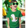 imageTstars Kids St Patricks Day TShirt  Dinosaur TRex ampamp Shamrock Clover  Digging Construction Boys ampamp Girls Toddler TeeRiding  Green