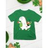 imageTstars Kids St Patricks Day TShirt  Dinosaur TRex ampamp Shamrock Clover  Digging Construction Boys ampamp Girls Toddler TeeRiding  Green