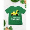 imageTstars Kids St Patricks Day TShirt  Dinosaur TRex ampamp Shamrock Clover  Digging Construction Boys ampamp Girls Toddler TeeTowrific  Green