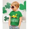 imageTstars Kids St Patricks Day TShirt  Dinosaur TRex ampamp Shamrock Clover  Digging Construction Boys ampamp Girls Toddler TeeTowrific  Green