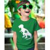 imageTstars Kids St Patricks Day TShirt  Dinosaur TRex ampamp Shamrock Clover  Digging Construction Boys ampamp Girls Toddler TeeTrex  Green
