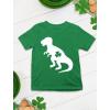 imageTstars Kids St Patricks Day TShirt  Dinosaur TRex ampamp Shamrock Clover  Digging Construction Boys ampamp Girls Toddler TeeTrex  Green