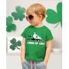 imageTstars Kids St Patricks Day TShirt  Dinosaur TRex ampamp Shamrock Clover  Digging Construction Boys ampamp Girls Toddler TeeTruck  Green