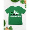 imageTstars Kids St Patricks Day TShirt  Dinosaur TRex ampamp Shamrock Clover  Digging Construction Boys ampamp Girls Toddler TeeTruck  Green