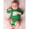 imageTstars St Patricks Day Baby Outfit  Lucky Shamrock Clover Long Sleeve Infant Bodysuit for Boys ampamp GirlsClover  Green