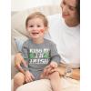 imageTstars St Patricks Day Baby Outfit  Lucky Shamrock Clover Long Sleeve Infant Bodysuit for Boys ampamp GirlsKiss Me  Gray