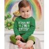 imageTstars St Patricks Day Baby Outfit  Lucky Shamrock Clover Long Sleeve Infant Bodysuit for Boys ampamp GirlsKiss Me  Green