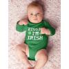 imageTstars St Patricks Day Baby Outfit  Lucky Shamrock Clover Long Sleeve Infant Bodysuit for Boys ampamp GirlsKiss Me  Green