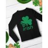 imageTstars St Patricks Day Boys Shirt  Lucky Irish Shamrock ampamp Clover Design  Long Sleeve Kids TeeBlack