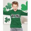 imageTstars St Patricks Day Boys Shirt  Lucky Irish Shamrock ampamp Clover Design  Long Sleeve Kids TeeShamrockin  Green