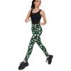 imageTstars St Patricks Day Leggings for Women Teen Girls Shamrock Irish Clover Green TightsBlack  Black