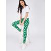 imageTstars St Patricks Day Leggings for Women Teen Girls Shamrock Irish Clover Green TightsGreen  Black