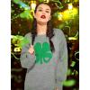 imageTstars St Patricks Day Sweatshirt Women Four Leaf Clover Irish Shamrock SweatshirtsGray