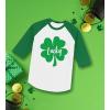 imageTstars Toddler Kids St Patricks Day 34 Sleeve Raglan TShirt with Dump Truck and Shamrock DesignLucky  GreenWhite