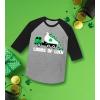 imageTstars Toddler Kids St Patricks Day 34 Sleeve Raglan TShirt with Dump Truck and Shamrock DesignTruck  Dark Gray