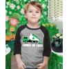 imageTstars Toddler Kids St Patricks Day 34 Sleeve Raglan TShirt with Dump Truck and Shamrock DesignTruck  Dark Gray
