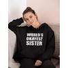 imageWorlds Okayest Sister Sweatshirts Hoodie Sibling Gifts Sisters Women HoodiesBlack