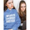 imageWorlds Okayest Sister Sweatshirts Hoodie Sibling Gifts Sisters Women HoodiesCalifornia Blue