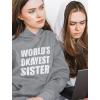 imageWorlds Okayest Sister Sweatshirts Hoodie Sibling Gifts Sisters Women HoodiesGray