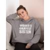imageWorlds Okayest Sister Sweatshirts Hoodie Sibling Gifts Sisters Women HoodiesGray