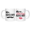 imageCouple Mugs Mr Right And Mrs Always Right Funny His And Hers Coffee Mugs Set Wedding Gift Set For Couple Anniversary Newlywed Gifts Husband And Wife Coffee Mugs Mom And Dad Valentines Matching Couple