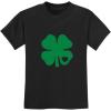 imageGreen Clover Heart St Patricks Irish Cute Shamrock Kids TShirtBlack