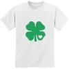 imageGreen Clover Heart St Patricks Irish Cute Shamrock Kids TShirtWhite