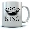 imageKING Crown Coffee Mug Valentines Day GiftWedding GiftCouples Gift Tea Mug 15 Ounce WhiteWhite