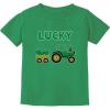 imageLucky Clover Irish Tractor St Patricks Day Toddler Infant Kids TShirtGreen