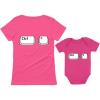 imageMom ampamp Baby GirlBoy Copy Paste Matching Set Women TShirt ampamp Baby BodysuitMom Pink  Baby Wow Pink