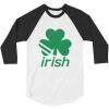 imageSt Patricks Day Raglan Shirt Irish Shamrock Clover Toddler Kids Baseball TShirtBlackWhite