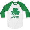 imageSt Patricks Day Raglan Shirt Irish Shamrock Clover Toddler Kids Baseball TShirtGreenWhite