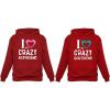 imageTstars Girlfriend ampamp Boyfriend Valentines Day Gift Funny Matching Couples HoodiesWoman Red  Man Red