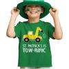 imageTstars Kids St Patricks Day TShirt  Dinosaur TRex ampamp Shamrock Clover  Digging Construction Boys ampamp Girls Toddler TeeTowrific  Green