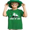 imageTstars Kids St Patricks Day TShirt  Dinosaur TRex ampamp Shamrock Clover  Digging Construction Boys ampamp Girls Toddler TeeTruck  Green